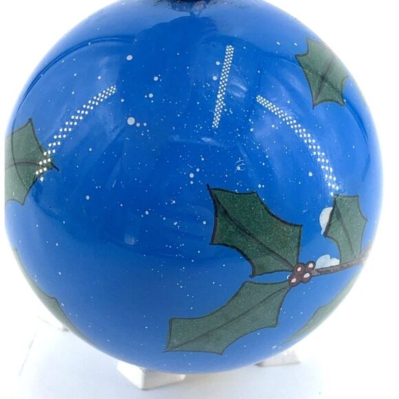 Li Bien Ornament Cardinal Reverse Painted 2000 Glass 3.5" - Picture 3 of 7